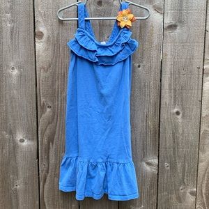 Crazy 8 blue sundress with floral accent